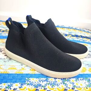 Rothy's Women's Size 10 Black Fabric Chelsea Ankle Boot Slip on Mesh Rubber Sole